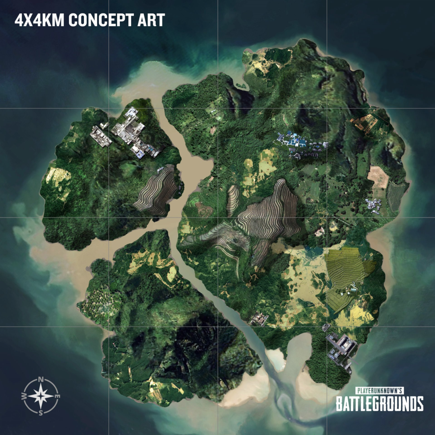 Player Unknown Battlegrounds map: Island Map